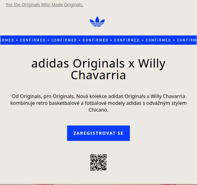 Adidas originals x Willy Chavarria – červen 2026 | Nuslet.cz