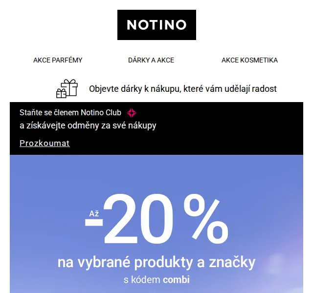 Notino: Až −20 % na parfémy a kosmetiku – květen 2026