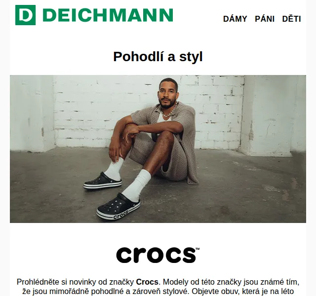 DEICHMANN: Crocs – záruka kvality a pohodlí – červen 2026 | Nuslet.cz