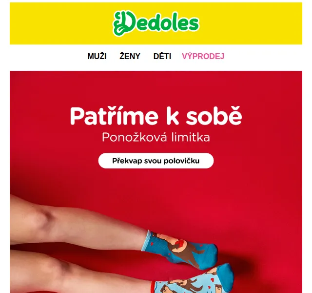 Dedoles: Valentýnská limitka ponožek – červen 2026 | Nuslet.cz