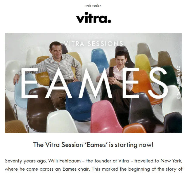Vitra: The Vitra Session Eames – červen 2026 | Nuslet.cz