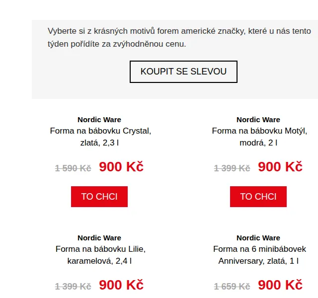 Potten & Pannen: Nordic Ware formy za 900 Kč – červen 2026 | Nuslet.cz