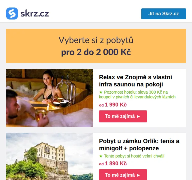 Vánoce na Skrz: Pobyty pro dva od 1 199 Kč – červen 2026 | Nuslet.cz