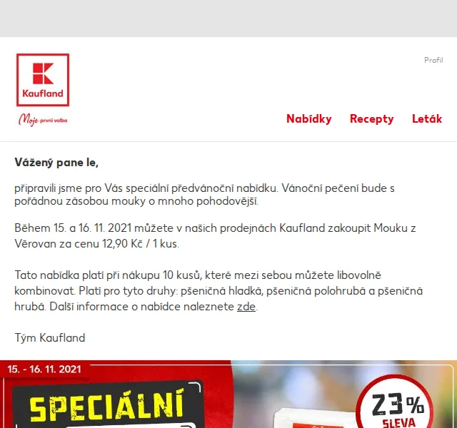 Kaufland: Mouka Věrovan za 12,90 Kč – listopad 2021 | Nuslet.cz