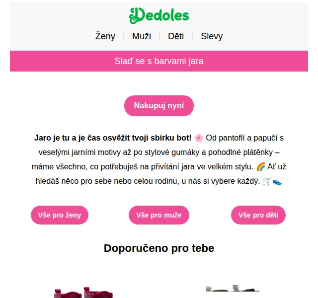 Dedoles.cz: Jarní obuv pro celou rodinu – červen 2026 | Nuslet.cz