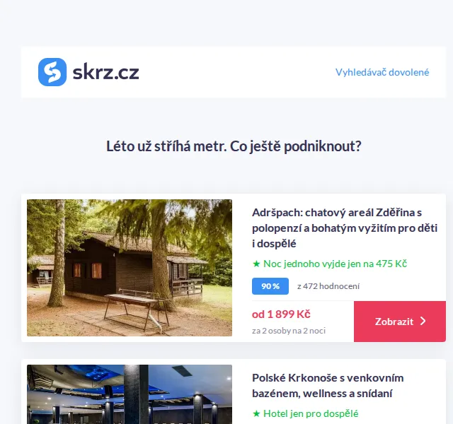 Vánoce na Skrz: Ubytování od 475 Kč – červen 2026 | Nuslet.cz