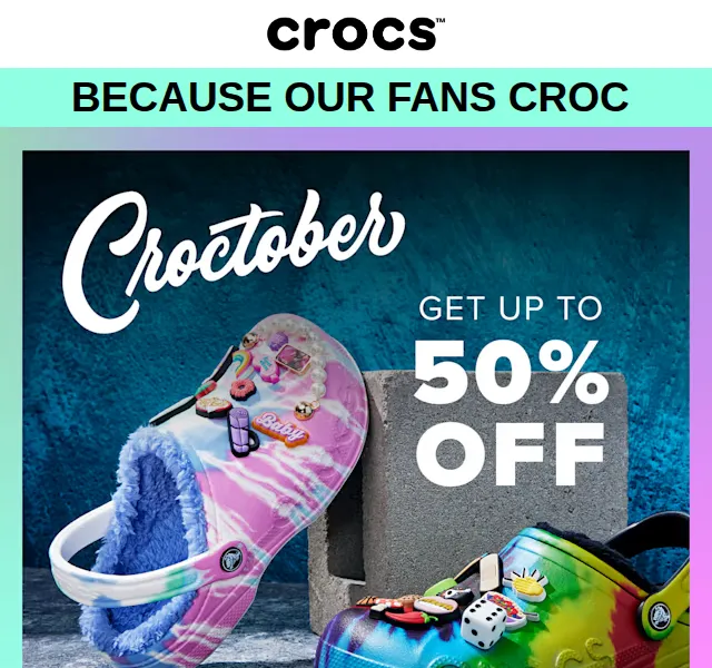 Crocs: sleva až 50 % na Croctober – červen 2026 | Nuslet.cz