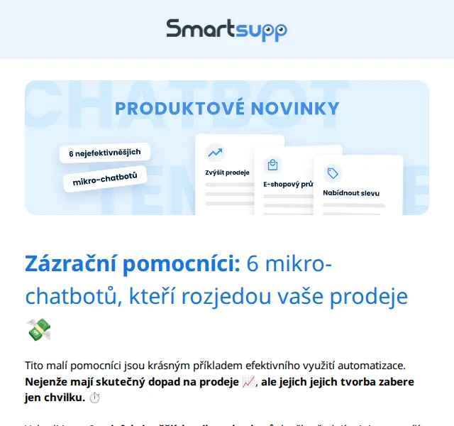 Smartsupp: Mikro-chatboti pro vyšší prodeje – červen 2026 | Nuslet.cz