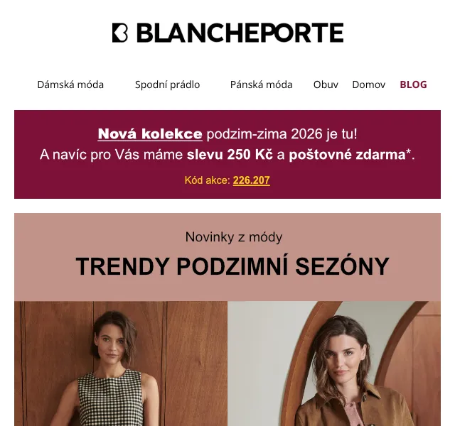 Blancheporte: podzimní novinky – září 2026