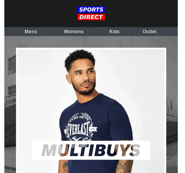 Sportsdirect.com: Multibuy slevy na sportovní oblečení až 50 % – červen 2026 | Nuslet.cz
