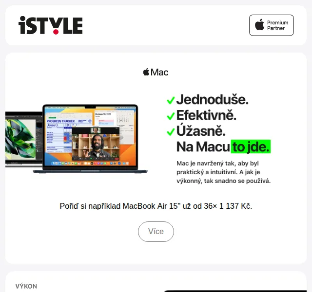 iSTYLE: MacBook Air 15" od 36× 1 137 Kč – červen 2026 | Nuslet.cz