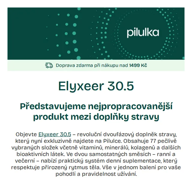 Pilulka: Elyxeer 30.5 limitovaná edice 2000 ks – červen 2026 | Nuslet.cz