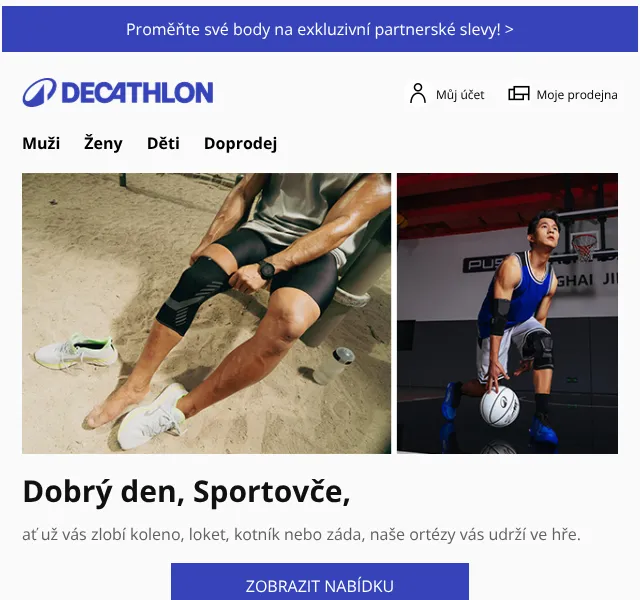 Decathlon: Ortézy a zdravotnický materiál – říjen 2026