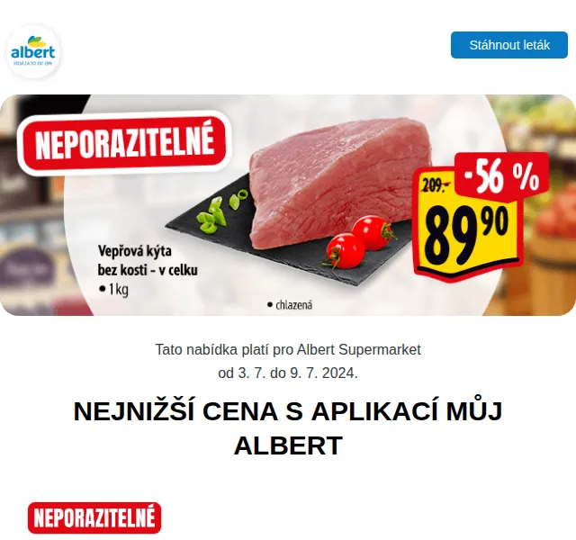 Albert: Magnum Pinta 109,90 Kč, Broskve 34,90 Kč – červenec 2024 | Nuslet.cz