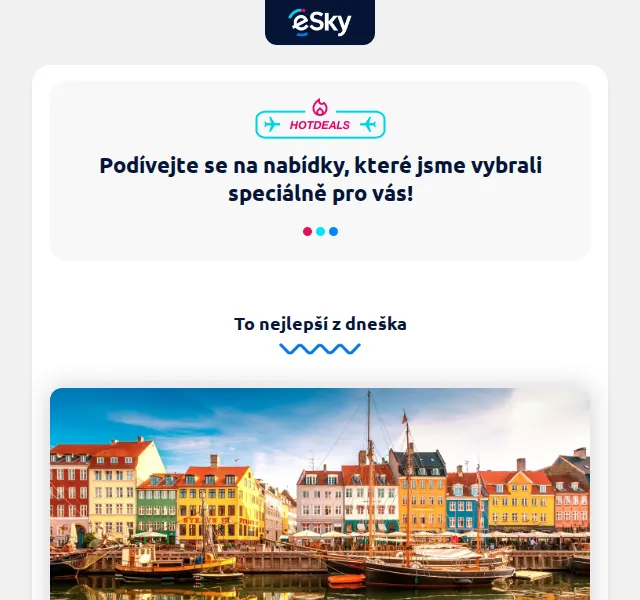 eSky.cz: Letenka do Kodaně za 1498 CZK – červen 2026 | Nuslet.cz