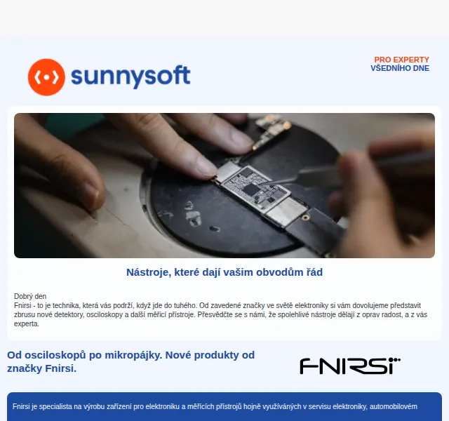 Sunnysoft: Fnirsi měřicí přístroje a slevy – červen 2026 | Nuslet.cz
