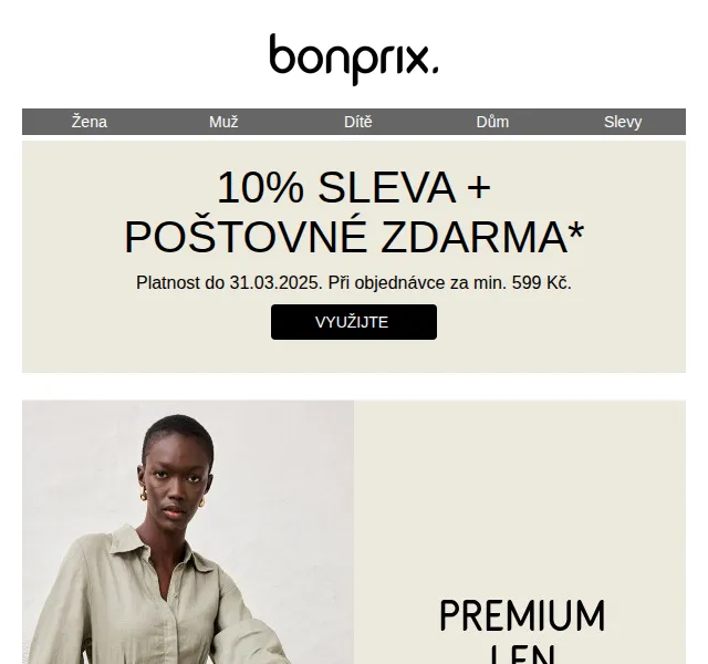 Bonprix: 10% sleva + poštovné zdarma – červen 2026 | Nuslet.cz