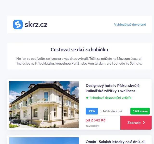 Vánoce na Skrz: Omán skoro za půlku – červen 2026 | Nuslet.cz
