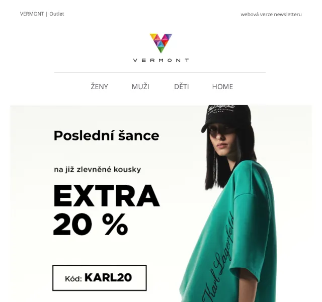 KARL LAGERFELD: 20 % sleva na outlet – květen 2026