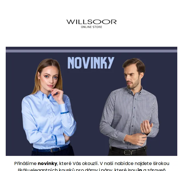 Košile Willsoor: Nová kolekce elegantních košil – červen 2026 | Nuslet.cz