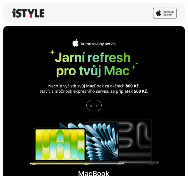 iSTYLE: Čištění MacBooku za 800 Kč – květen 2026