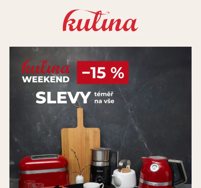KULINA.cz: sleva -15 % na bydlení a kuchyni – červen 2026 | Nuslet.cz