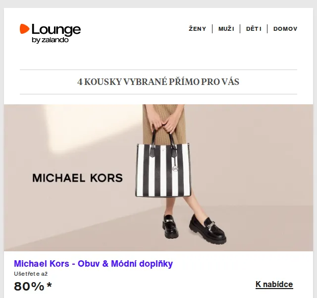 Lounge by Zalando: Michael Kors, Nike, Champion – slevy až 80% – červen 2026 | Nuslet.cz