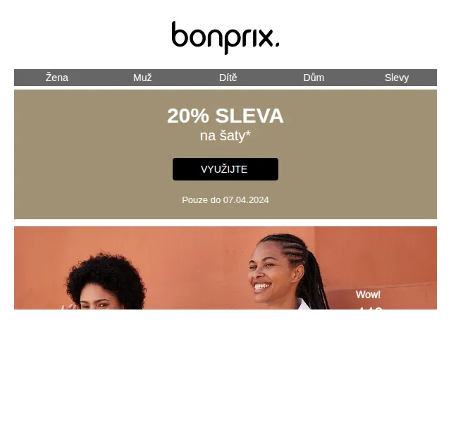 bonprix: 20% sleva na šaty – červen 2026 | Nuslet.cz