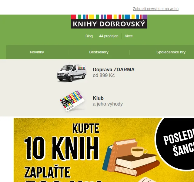 KnihyDobrovsky.cz: 10 knih za 500 Kč – červen 2026 | Nuslet.cz