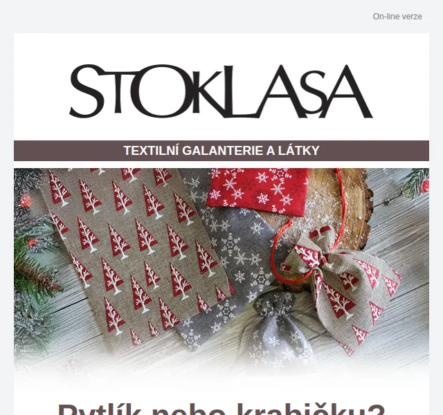 Stoklasa: Mikulášské a vánoční pytlíčky a krabičky – listopad 2026 | Nuslet.cz