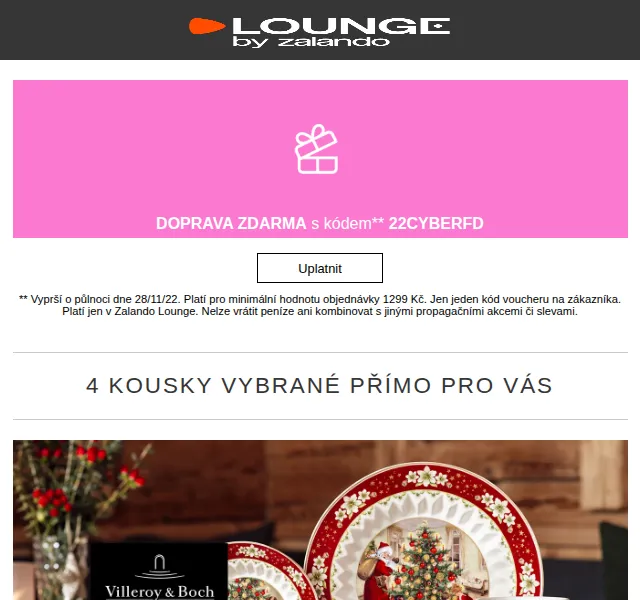 Lounge by Zalando: Sleva až 80 % na Villeroy & Boch, La Martina, BOSS – červen 2026 | Nuslet.cz