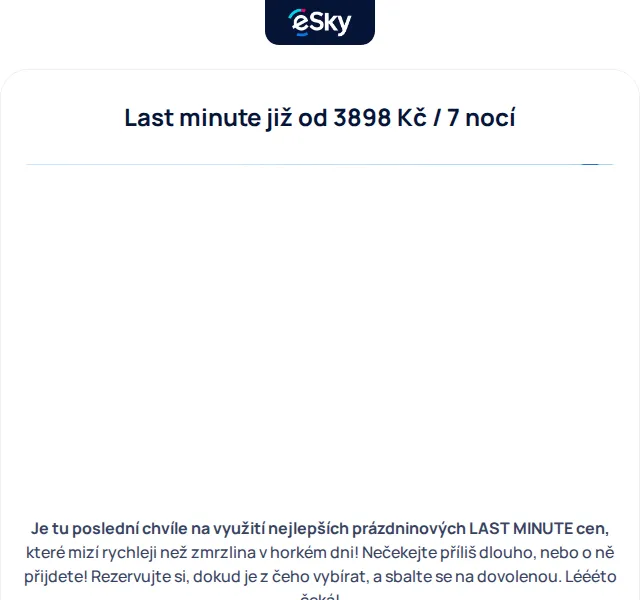 eSky: Last minute dovolená od 3 898 Kč – červen 2026 | Nuslet.cz