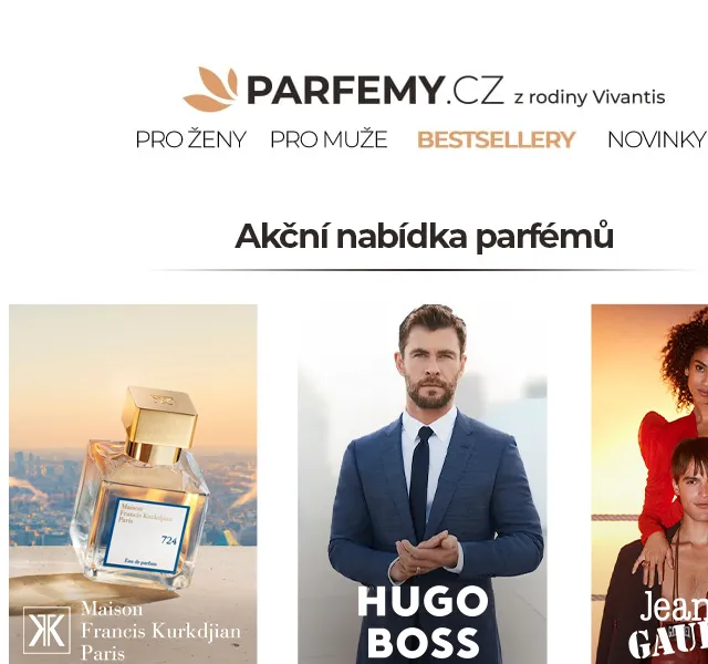 Parfemy.cz: Parfémy Hugo Boss, Maison Francis Kurkdjian a Jean P. Gaultier – červen 2026 | Nuslet.cz