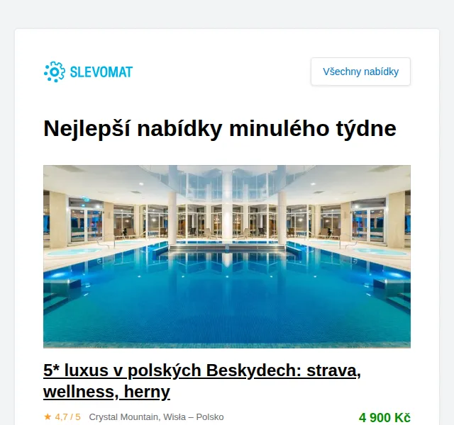 Slevomat: 5* luxus v polských Beskydech od 4 900 Kč – červen 2026 | Nuslet.cz