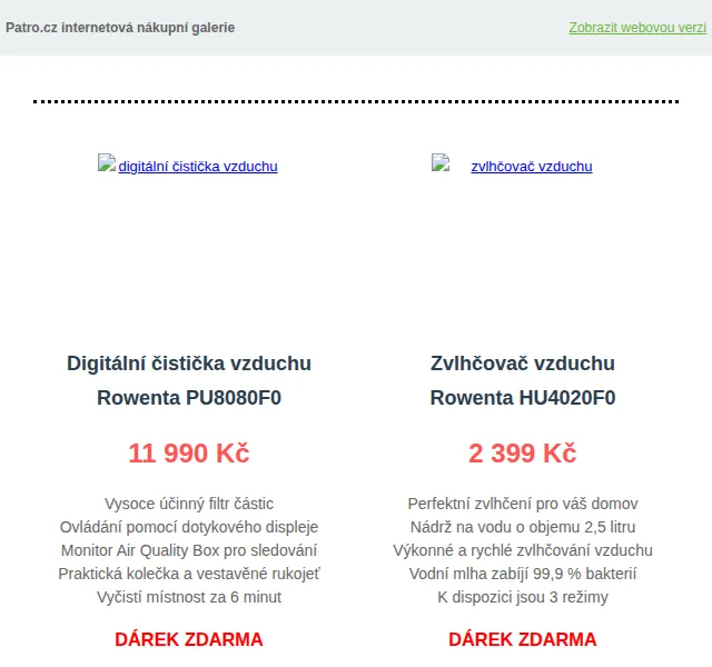 Patro.cz: Zvlhčovače a ventilátory Rowenta – červenec 2026 | Nuslet.cz