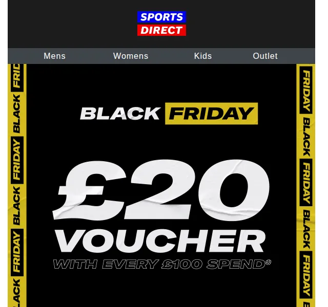 Sportsdirect.com: £20 voucher při nákupu za £100 – červen 2026 | Nuslet.cz