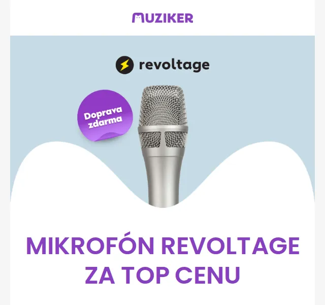 Muziker: Mikrofon Revoltage KMS-9 za 45,90 € – červen 2026 | Nuslet.cz