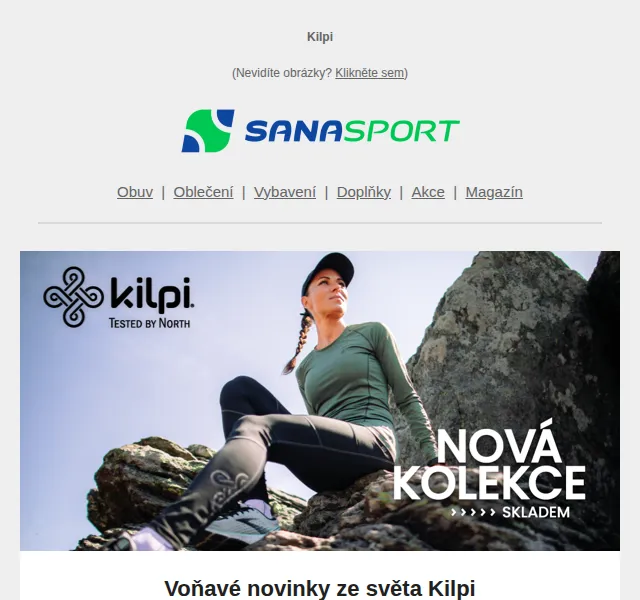 Sanasport: Nová kolekce Kilpi – červen 2026 | Nuslet.cz