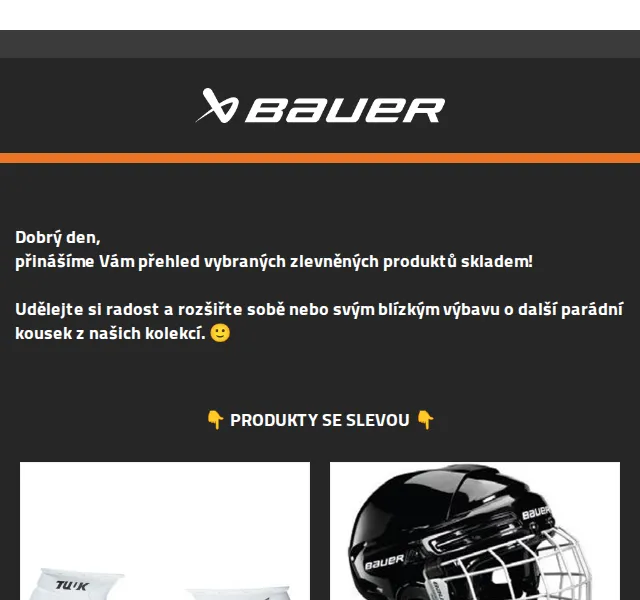 Bauer Hockey Česko: slevy až 62 % – červen 2026 | Nuslet.cz