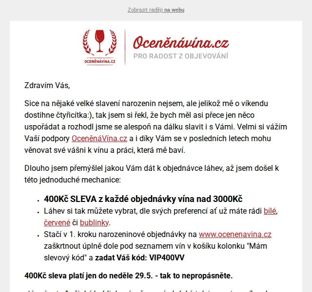 OceněnáVína: 400Kč sleva na víno – červen 2026 | Nuslet.cz