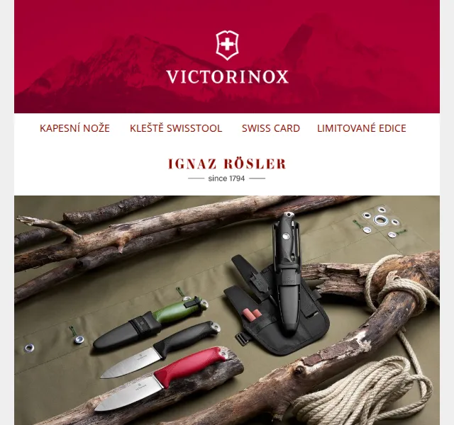 Ignazrosler.cz: Victorinox Venture kolekce pevná čepel – červenec 2026 | Nuslet.cz