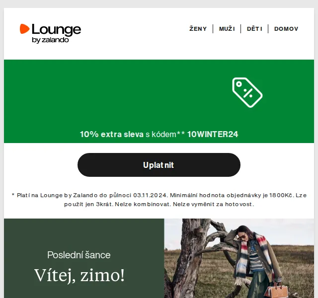 Lounge by Zalando: 10% extra sleva na zimní módu – listopad 2024 | Nuslet.cz