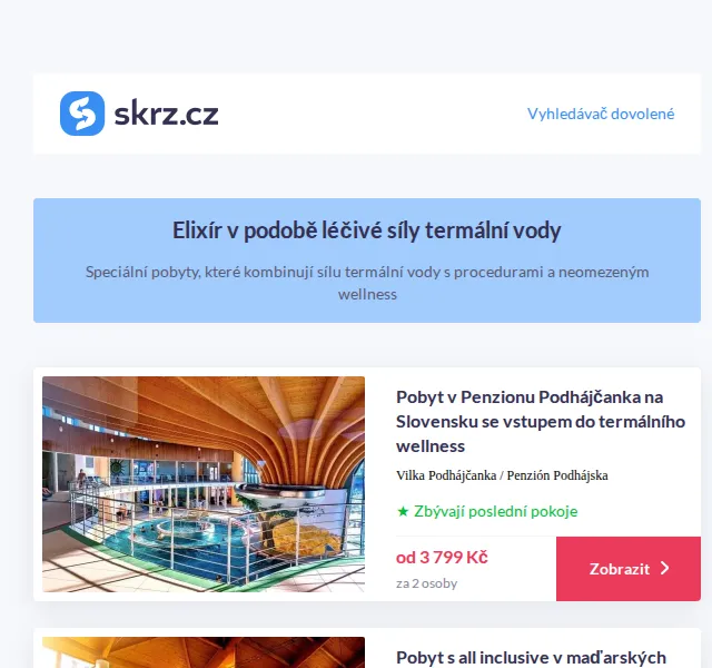 Vánoce na Skrz: Termální lázně od 3 799 Kč – červen 2026 | Nuslet.cz