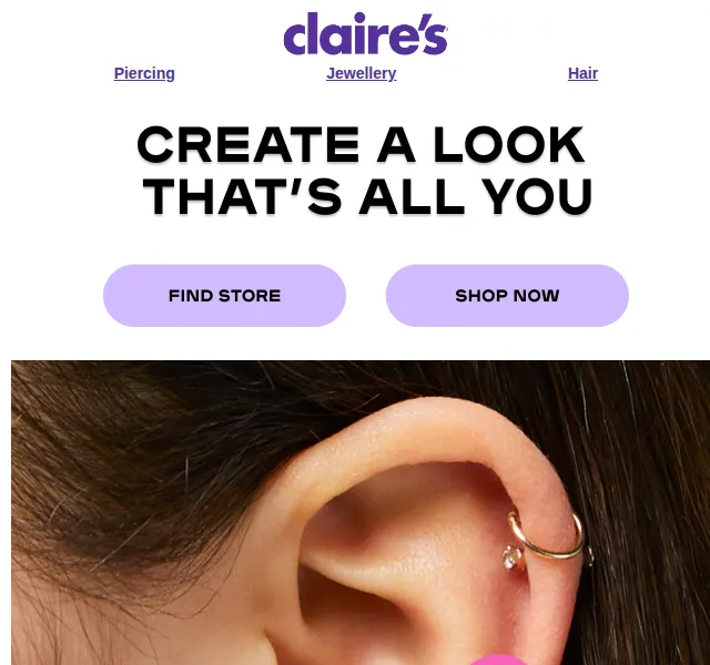 Claire's: piercing & šperky – jaro 2026 | Nuslet.cz