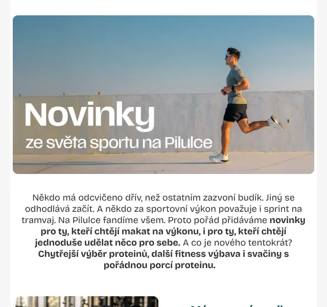 Pilulka.cz: Proteiny, fitness a svačiny – srpen 2026