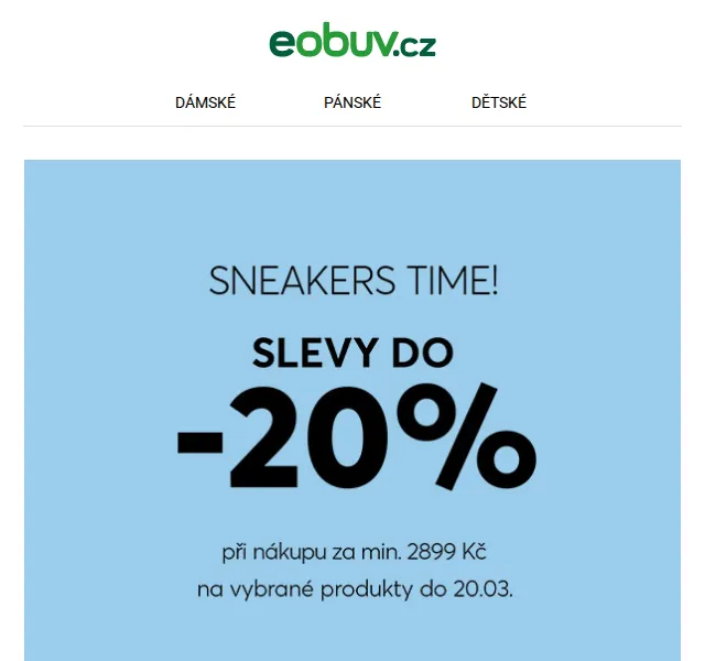 eobuv: tenisky Skechers PUMA Reebok se slevou až 20 % – červen 2026 | Nuslet.cz