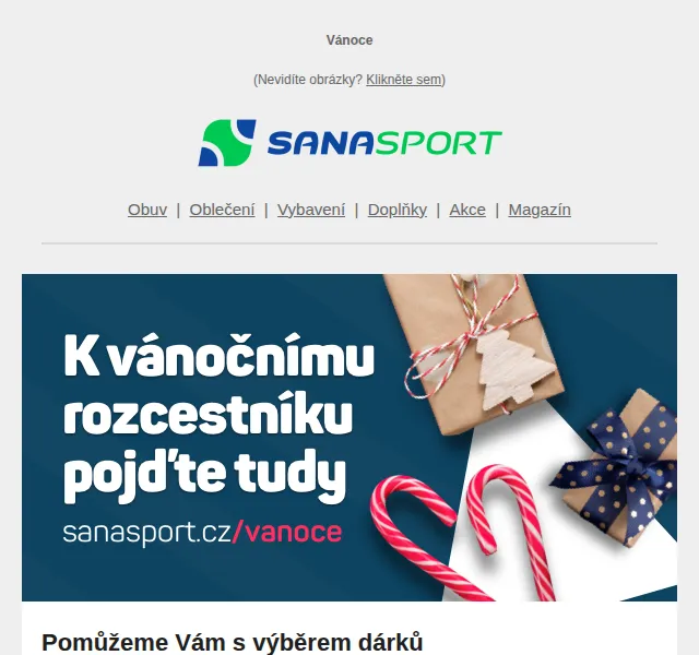 Sanasport: Vánoční rozcestník dárků – červen 2026 | Nuslet.cz