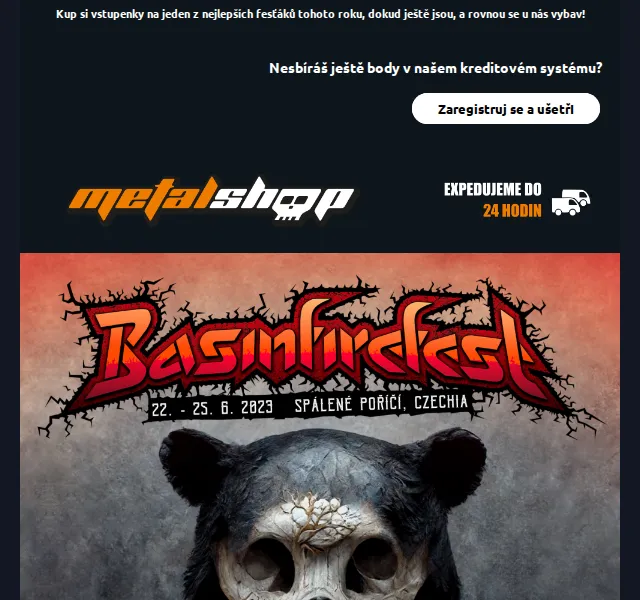METALSHOP: Basinfirefest vstupenky a merchandise – červen 2026 | Nuslet.cz