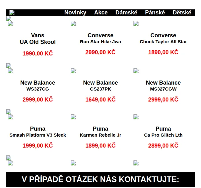 Office Shoes: New Balance, Puma & Converse boty – červenec 2026 | Nuslet.cz