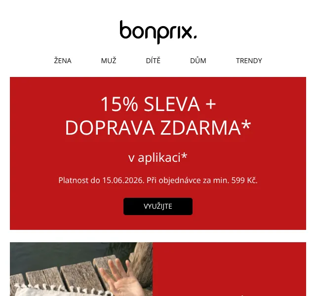 Bonprix: až 50 % sleva + 15 % v aplikaci – červen 2026